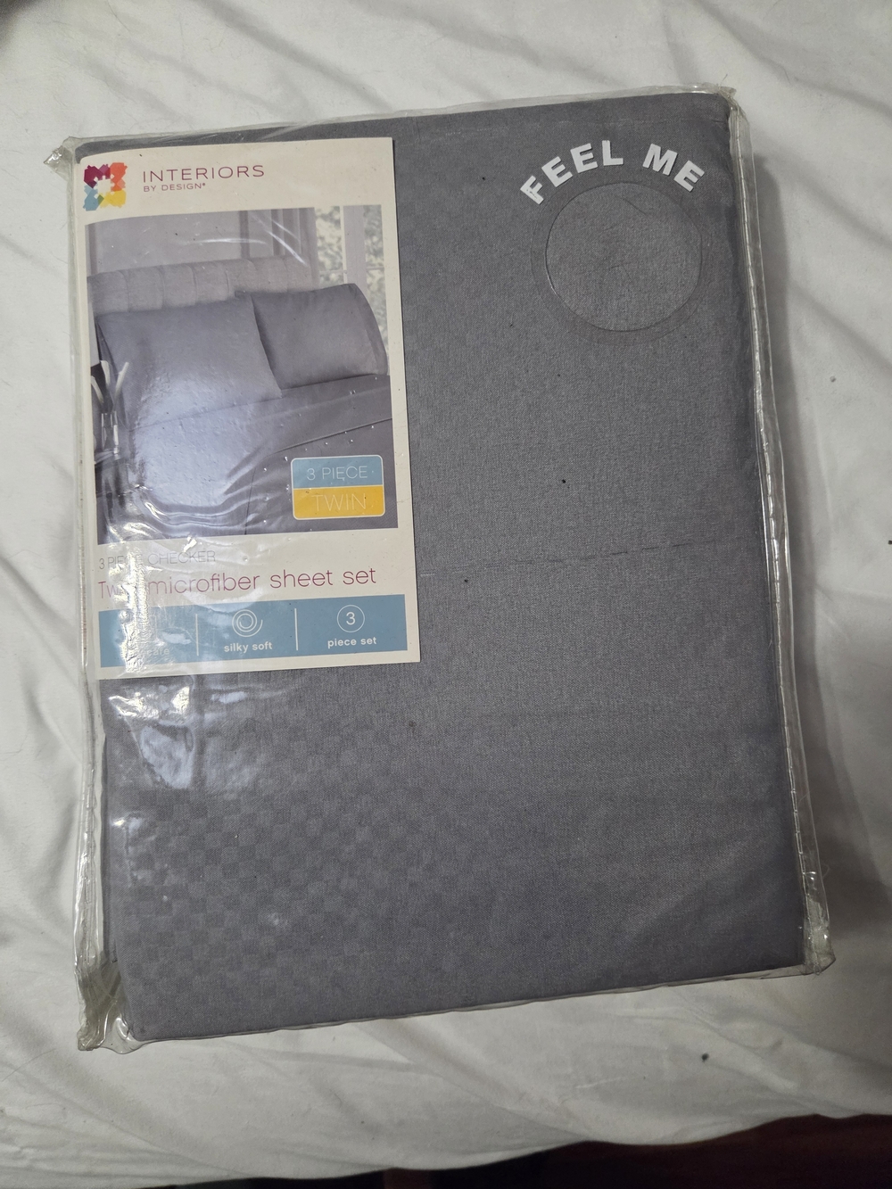 Interiors by Design Twin Microfiber Sheet Set - Gray